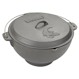 Bayou Classic 7419 11-Quart Cast-Iron Jambalaya Pot Deep Fryer with Domed Lid by 