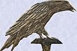 Decoration the raven iron Statue Home yard sculpture