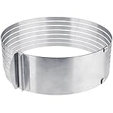 Slicer, PeleusTech Stainless Steel Adjustable Cake Layer Cutter Slicer Slicing Bakeware Cake Decor Kit