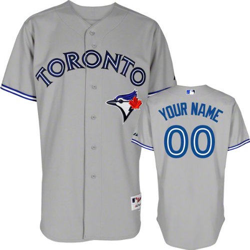 Toronto Blue Jays Majestic -Personalized With Your Name- Road Grey Authentic Jersey