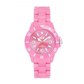 Ice Watch - CS.PK.S.P.10 - Classic Solid - Montre Femme - Quartz Analogique - Cadran Rose - Bracelet Plastique Rose - Petit Mod�le