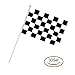 Cloud-X 30PCS Checkered Flags 8 x 5.5 Inch Racing Polyester Flags with Plastic Sticks Black & White Racing Flag for Racing, Race Car Party,Sport Events