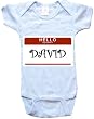 HELLO MY NAME IS DAVID - Name-series - White Or Blue Onesie / Baby T-shirt