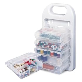 Akro-Mils 08426 CW4PK Craft Organizer Caddy with Six Removable Storage Organizers