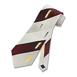 Men's Handmade Tie Burgundy and Silver Diagonal Strip Silk Necktie