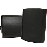 New Indoor or Outdoor Weatherproof HD Mountable Black Speaker Pair TS425ODB