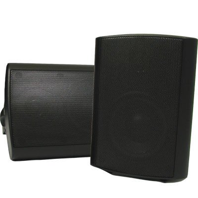 New Indoor or Outdoor Weatherproof HD Mountable Black Speaker Pair TS5ODB