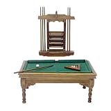 Dollhouse Miniature Antique Pool Table Set