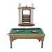 Dollhouse Miniature Antique Pool Table Set
