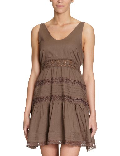 VERO MODA Damen Kleid/ Knielang 10066713, Gr. 40 (L), Beige (HEMP SAND) Preisvergleich