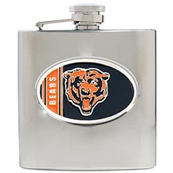 Chicago Bears - 6oz Stainless Steel Hip Flask (Quantity of 1)