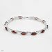 Bracelet With 13.20ctw Genuine Garnets 925 Sterling silver. Total item weight 12.9g Length 7.75in