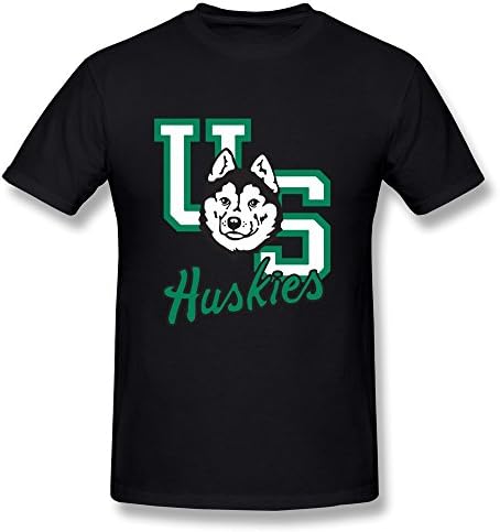 HOOYOUNG US Huskies Green Men's T-shirts L Black