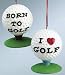 Ball on Tee Christmas Ornaments Set of 2