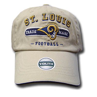 NFL SAINT LOUIS RAMS KHAKI COTTON YOUTH KIDS CAP HAT