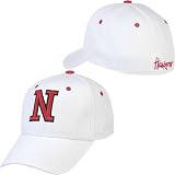 Nebraska Cornhuskers White Fit Stretch Cap from Top of the World