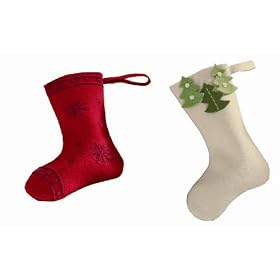 Tag Winter Wonderland Collection Felt Stocking Flatware Holder, Set of 12 Assorted Colors by tag ltd