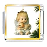 Angel Ornament Christmas Religious Italian Charms Bracelet Link