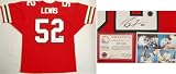 Ray Lewis Signed Miami Orange Throwback Jersey