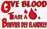 Give Blood Tease a Bouvier Des Flandres 11 oz. White Mug