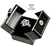 Classic Cartier Design Leatherette Black Double Doors Ring Gift Box
