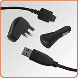 greymobiles USB/Car/Mains Multi Charger Adapter Pack For LG Chocolate KG800, Shine KE970, KU970, Prada KE850, KG810, KG320