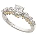 1/5 Ct.T.W. Round Brilliant Cut Diamonds, 14Kt. Two Tone Gold. Diamond Engagement Ring, Semi-Mount Setting (without Center Stone)