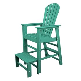 Polywood Outdoor Furniture South Beach Lifeguard Chair, Aruba-Recycled Plastic Materials