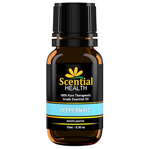 Peppermint Essential Oil By Scential Health 15ml (.5oz) 100% Certified Pure Therapeutic Grade Essential Oil With No Fillers, Bases or Additives AND ZERO Carrier Oils