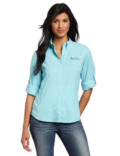 Columbia Women's Tamiami II Long Sleeve Shirt, Clear Blue, Small