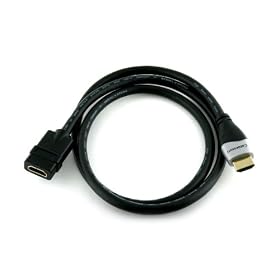 Cablesson &reg; 1m Extension Cable - plaqu� or 24 ct - 2160p jusqu'� - v1.4 - Audio et Vid�o - Full HD - Homme � Homme (HD LCD PLASMA TV SKY PS3 XBOX Blu-ray)