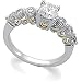 14K Two-Tone Gold Diamond Engagement Ring - 0.95 Ct.
