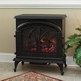 Fox Hill Electric Fireplace Stove 4,608 BTU, 1,350 Watts; Provides Supplemental Heat for a Room up to 400 Sq. Ft.