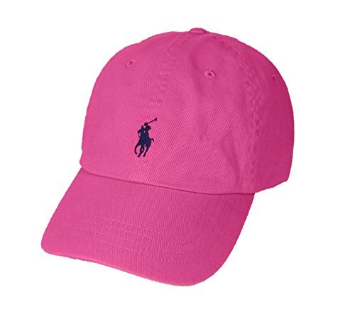 Polo Ralph Lauren Pony Logo Hat Cap Maui Pink with Navy pony