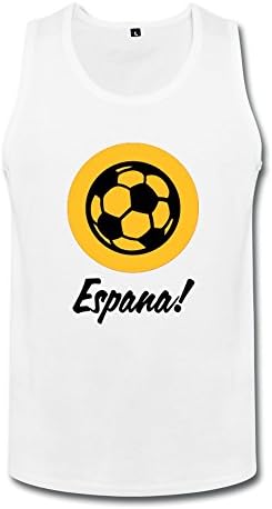 RUIFENG Men's Espana Spain Football Soccer Circles Funny Tops- M White