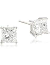 IGI Certified 14k Gold Princess-Cut Diamond Stud Earrings (3 cttw, H-I Color, SI2-I1 Clarity)