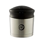 Stainless Steel Thermal Food Container with Black Twist Lid