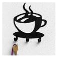 Big Save Coffee House Cup Java Silhouette Wall Mounted Key Hook Art Metal Mug Home Decor