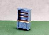 Blue Hutch /Oak shelves & top Miniature Dollhouse Furniture 1 Scale