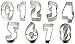 R&M International Mini Number Cookie Cutters, 9-Piece Set