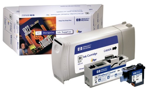 HP Black #81 Dye Value Pack Ink Cadesignjet 5000 Series