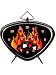 Sports : Dreiecks Wecker Flammen rot -
