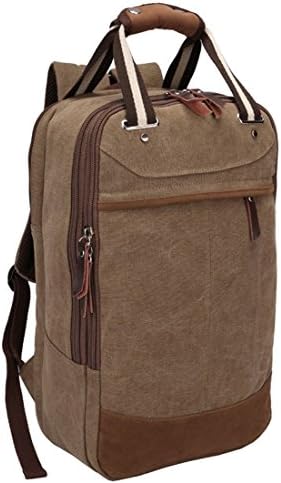 SANSEIJH Canvas Backpack Laptop Bag Computer Bag Rucksack Daypack College Bag School Bag Sports Bag Duffel Bag Travel Bag (Brown)