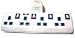 4 Extension Sockets Adapot + Lightning Surge Protector - 4 Outlets & UK Power Cord. Use for Satellite TV/Home Appliances/Computer Hardware/Audio/Video Equipments