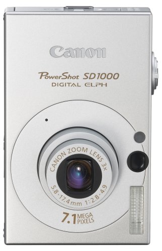 Canon PowerShot SD1000 7.1MP Digital Elph Camera with 3x Optical Zoom (Silver)