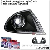 1999 2000 2001 BMW E46 325i/330i/323i/M3 4 DOOR CLEAR CORNER LIGHTS BLACK