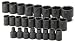 SK Hand Tools 4037 25-Piece 1/2-Inch Drive 6 Point Standard Metric Impact Socket Set