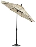 11' Auto-tilt Umbrella Black Festival