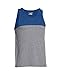 Under Armour Men's UA Tri-Blend Tank Top Greyhound Heather/Royal/Stealth Gray Large