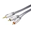 SLx Gold 1.5m 3.5mm Stereo Jack to 2 Phono Interconnect